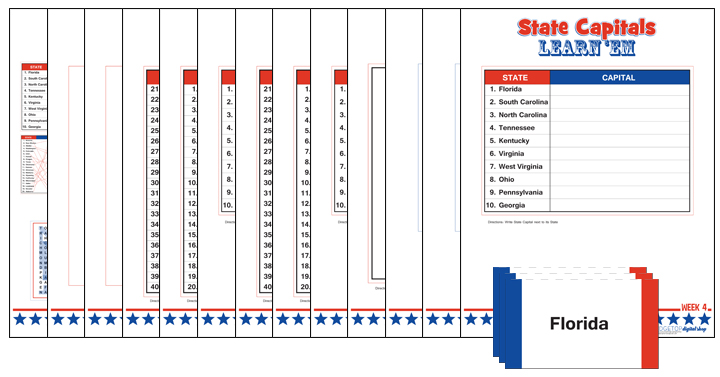 Ridgetop Farm and Garden | Learn State Capitals | Week 1 | free printable