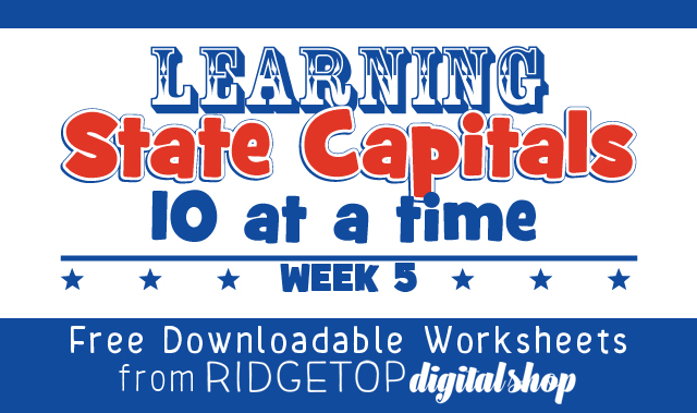 Ridgetop Farm and Garden | Learn State Capitals | Week 5 | free printable