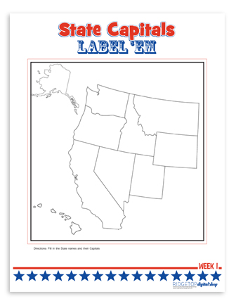 Ridgetop Farm and Garden | Learn State Capitals | free printable