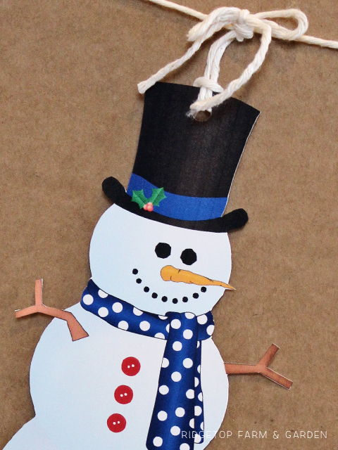 Ridgetop Farm and Garden | 12 Days of December | Build Your Own Snowman Gift Tags | Printable Freebie