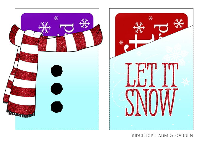 Ridgetop Farm and Garden | 12 days of December | Gift Card Holders | Let it Snow
