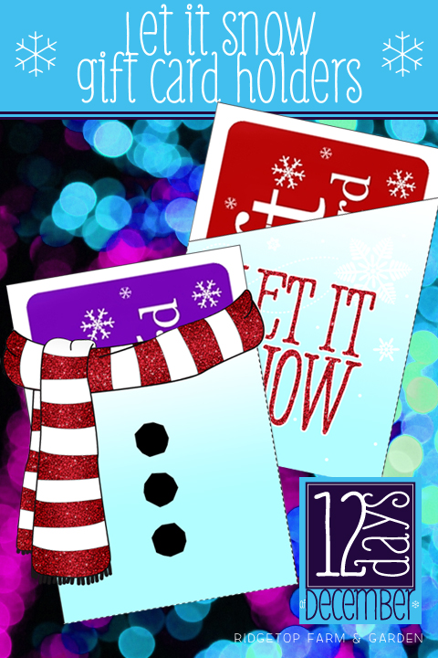 Ridgetop Farm and Garden | 12 days of December | Gift Card Holders | Let it Snow