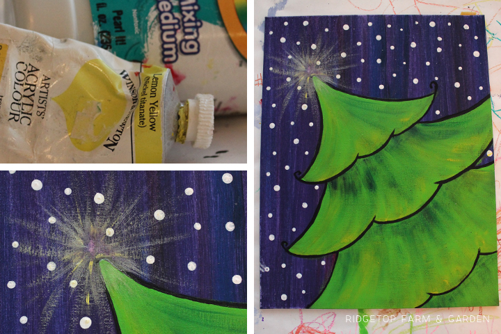Ridgetop Farm and Garden | 12 Days of December | Easy Christmas Tree Canvas Painting | Tutorial | DIY