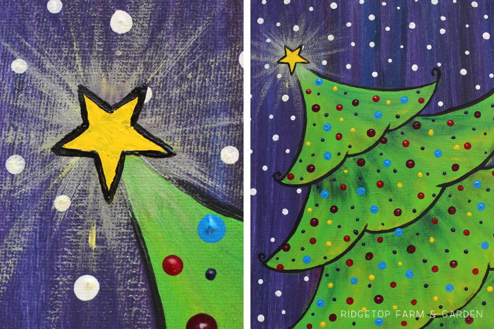 Simple and Easy Christmas Canvas Painting for beginners