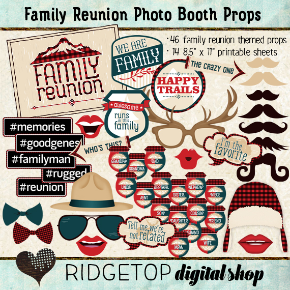 Ridgetop Digital Shop | Photo Booth Props | Family Reunion | Lodge |Camping | Mountain | Lumberjack