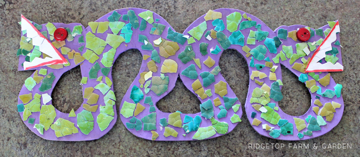 Ridgetop Farm and Garden | Home School | Mexico | Double Headed Serpent Mosaic | Egg Shell | Kid Craft