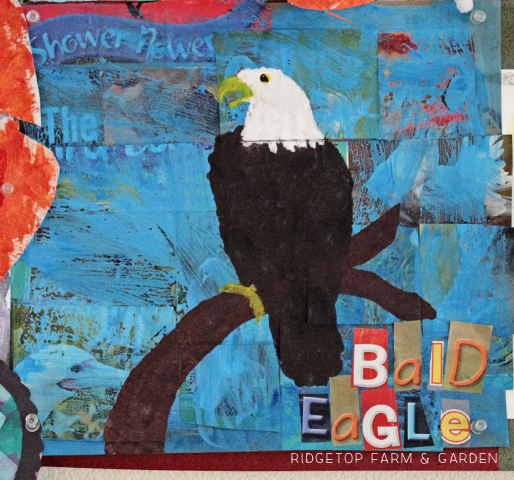 Ridgetop Farm and Garden | Mixed Media Bird Collage | Kid Art | How to