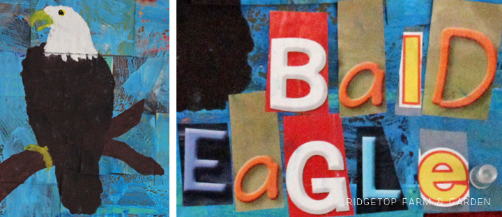 Ridgetop Farm and Garden | Mixed Media Bird Collage | Kid Art | How to