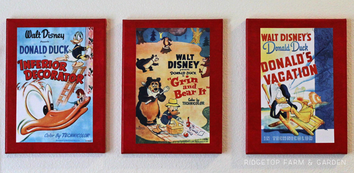 Ridgetop Farm and Garden | Disney Gallery Wall | Donald Duck Poster Trio