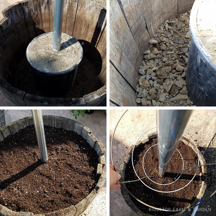 Ridgetop Farm and Garden | Project Repurpose | Herb Barrel from Water Fountain