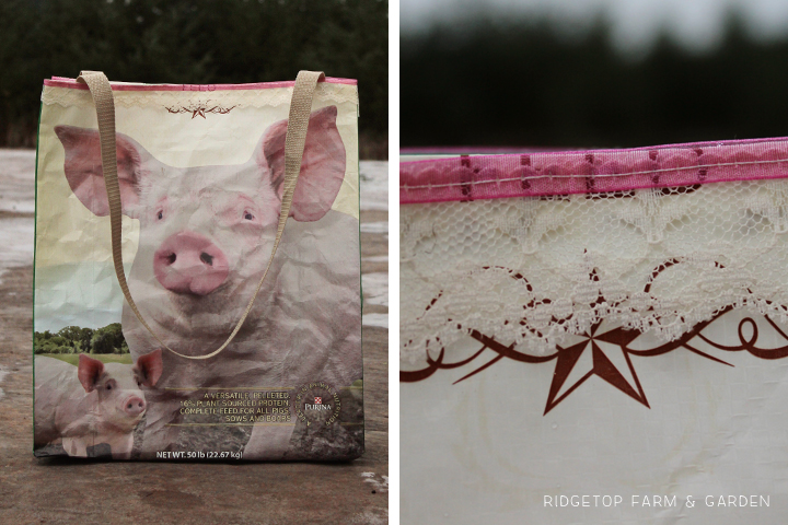 Ridgetop Farm and Garden | DIY| Upcycle | Tote Bag to Feed Sacks