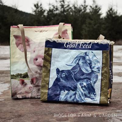 Ridgetop Farm and Garden | DIY| Upcycle | Tote Bag to Feed Sacks
