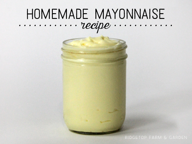 Ridgetop Farm and Garden | Recipe | Mayonnaise